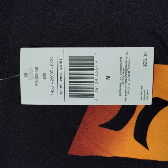 Hurley unisex Rainbow 🌈 Pride collection LGBTQ 💕 Tank Top, Medium - Picture 3 of 3